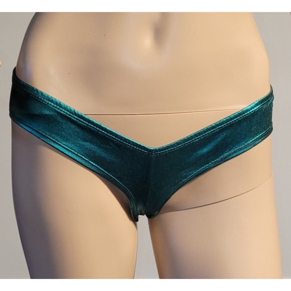 Women‎ PVC Green Cheekster Panty Stretch Briefs Size Small  SL11003-4